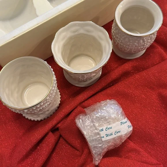 Lenox Ivory Set of 3 Beaded Tealights - Picture 4 of 8